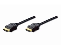 Assmann Electronic ASSMANN HDMI laidas didelės spartos su eternetu 2m 2xHDMI Typ A kištukas 19Pol masinis Full HD 3D