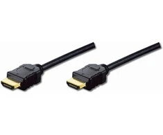 Assmann Electronic ASSMANN HDMI Standartinis A tipo jungiamasis kabelis M/M 3.0m su eternetu Full HD auksinis bl