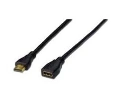Assmann Electronic ASSMANN HDMI High Speed ilgintuvas A tipas M/F 3.0m su Ethernet Ultra HD 24p auksinis bl