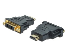 Assmann Electronic ASSMANN HDMI adapteris tipas A - DVI-I(24+5) M/F Full HD bl