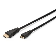 Assmann Electronic ASSMANN HDMI High Speed jungties kabelis tipas C - tipas A M M 2.0m Ultra HD 24p auksinis bl