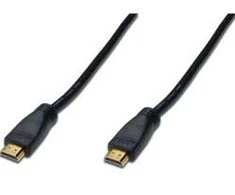 Assmann Electronic DIGITUS HDMI didelės spartos A tipo jungties kabelis su stiprintuvu. M/M 10.0m Full HD CE auksinis bl