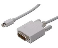 Assmann Electronic ASSMANN DisplayPort adapterio kabelis mini DP - DVI(24+1) M/M 2.0m DP 1.1a suderinamas su CE wh
