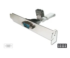Premiumcord DIGITUS Serial Slot Bracket Bracket adapterio kabelis, DB9, D-Sub9/M - IDC 2x5pin/F, 0,25m, AK-610300-003E