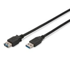 Assmann Electronic DIGITUS USB 3.0 ilgintuvas A tipas M/F 1.8m USB 3.0 atitinka bl