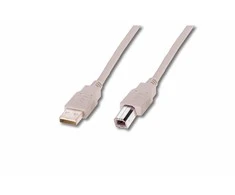 Assmann Electronic ASSMANN USB2.0 kabelis 1,8m USB A zu USB B masinis smėlio spalvos