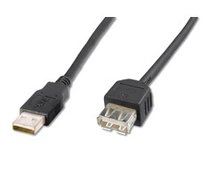 Assmann Electronic DIGITUS AK-300200-030-S USB 2.0 HighSpeed ilgintuvas USB A M kištukas /USB A F lizdas 3m juodas