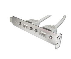 Digitus ASSMANN USB lizdo laikiklio laidas, 2x tipo A-2x5 kontaktų IDC, F/F, 0,25 m, USB 2.0 suderinamas, AK-300301-002-E