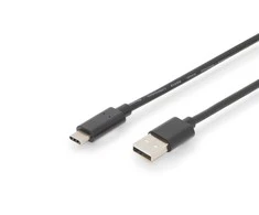 Assmann Electronic ASSMANN USB Type-C jungties kabelis tipas C iki AM/M 3.0m 3A 480MB 2.0 Versija CE bl
