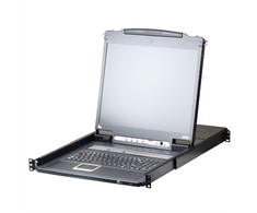 ATEN CL5716IN-ATA-AG ATEN KVM 16 prievadų LCD LED 19 + klaviatūra + jutiklinė plokštė USB-PS/2, IP administratorius