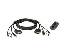 Aten ATEN 2L-7D02UDX2 Rinkinys kabelis USB DVI-D Dual-Link Secure KVM
