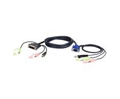 Aten ATEN 2L-7DX2U Kabelis KVM VGA-DVI 1,8 m, juoda, 1,8 m