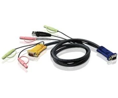 ATEN 2L-5302U ATEN KVM kabelis (HD15-SVGA, USB, USB, garsas) – 1,8 m