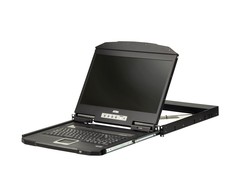 ATEN CL3100NX-ATA-AG ATEN 1U Ultra Short Gylis Single Rail plačiaekranis LCD konsolė (USB / VGA)