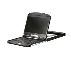 ATEN CL3100NX-ATA-AG ATEN 1U Ultra Short Gylis Single Rail plačiaekranis LCD konsolė (USB / VGA)