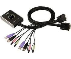 Aten 2 prievadų USB DVI/garso kabelio KVM jungiklis su nuotolinio prievado parinkikliu | Aten | 2 prievadų USB DVI/garso kabelio KVM jungiklis su nuotolinio prievado parinkikliu