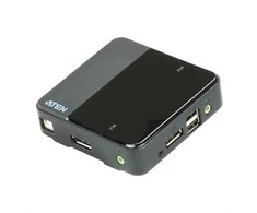 Aten 2 prievadų USB DisplayPort / garso KVM jungiklis (palaiko 4K UHD) | Aten | 2 prievadų USB DisplayPort / garso KVM jungiklis (palaiko 4K ir pridedami laidai)