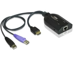 Aten USB HDMI virtualios laikmenos KVM adapteris su intelektualiosios kortelės palaikymu | Aten | 1 x RJ-45 lizdas, 2 x A tipo USB kištukas 1 x HDMI kištukas
