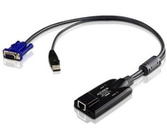 Aten USB VGA Virtual Media KVM Adapteris | Aten | Adapteriai | USB VGA virtualios laikmenos KVM adapteris | 1 x RJ-45 Moteris, 1 x A tipo USB vyris 1 x HDB-15 Vyras