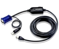 Aten USB VGA KVM adapteris (5M kabelis) | Aten | USB VGA KVM adapteris | KA7970-AX | 1 x RJ-45 Patinas su 4,5 m Cat 5, 1 x USB Type A Patinas, 1 x HDB-15 Patinas