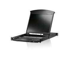 Aten | 1-Local/Remote Share Access 8-Port Cat 5 Dual Rail 17" LCD KVM over IP Switch with Daisy-Chain Port | KL1508AIMA-AG