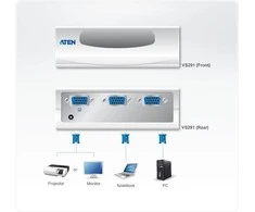 ATEN VS291-A7-G ATEN SVGA jungiklis 2/1
