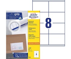 Lipnios etiketės Avery Zweckform, A4, 105x70mm, 8 etiketės lape, su rėmeliu, 100 lapų, baltos spalvos