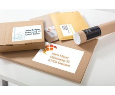 Lipnios etiketės Avery Zweckform, A4, 105x70mm, 8 etiketės lape, su rėmeliu, 100 lapų, baltos spalvos