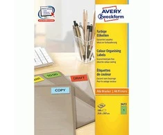 Lipnios etiketės Avery Zweckform, A4, 210x297mm, 1 etiketė lape, 100 lapų, žalios spalvos