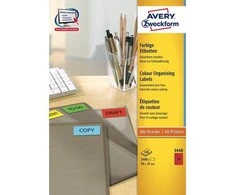 Avery Zweckform Spalvotos etiketės 70 x 37 mm (3448)