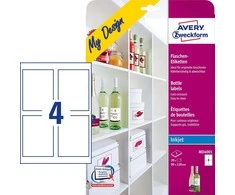 Avery Zweckform lipnios etiketės, ant popieriaus, A4, 90x120 mm, 5 lapai, rašaliniams spausdintuvams, O