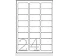Lipnios etiketės Avery Zweckform, A4, atsparios drėgmei, 63.5x33.9mm, 24 etiketės lape, 20 lapų, matinės, permanentinės, baltos spalvos