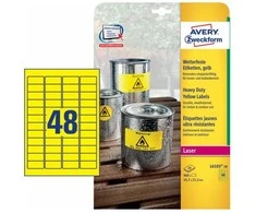 Avery Zweckform Heavy Duty 45,7 x 21,2 mm geltona