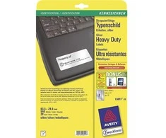 Lipnios etiketės Avery Zweckform, A4, atsparios drėgmei, 63.5x29.6mm, 27 etiketės lape, 20 lapų, sidabrinės spalvos