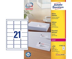 Avery Zweckform LABEL. ZF 7160 63.5X38,1 100 ARK. / 2100 ETIKETĖ - 7160- 100
