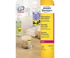 Avery Zweckform neoninės etiketės 99,1 x 38,1 mm geltona (L7263Y-25)