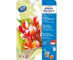 Avery Zwckform Premium High Gloss fotopopierius 250g A4