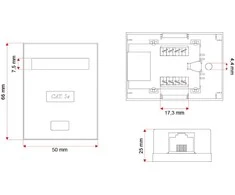 Alantec A-LAN GN005 tinklo jungiamoji dėžutė Cat5e Baltas