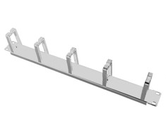 Kabelių organizatorius 1U 19" 5 plastikiniai laikikliai, pilkas ALANTEC