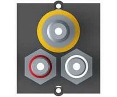AV adapteris Bachmann RCA (Cinch) x2 - RCA (Cinch) x2, juodas (917.026)