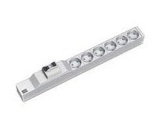 Bachmann maitinimo juosta 19 1U 6x apsauginiai kontaktiniai lizdai 1xFI