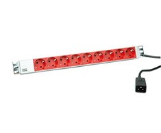 Bachmann 19" lizdų juostelė ALU, 9 krypčių, skirta UPS, 3,0 m, be jungiklio