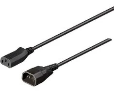 Bachmann šalto prietaiso prailginimas C14/C13, 1 m, juodas
