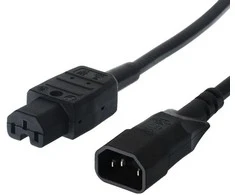Bachmann Netzkabel C14 Stecker/ C15 Buchse juodas 2m