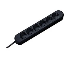 Bachmann lizdų juosta SMART 6 krypčių, juoda 1,5m, be jungiklio