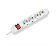 Bachmann lizdų juosta SMART 4 krypčių, balta 1,5 m, su jungikliu