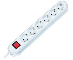 Bachmann lizdų juosta SMART 6 krypčių, balta 1,5 m, su jungikliu