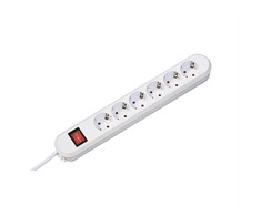 Bachmann lizdų juosta SMART 6 krypčių, balta 1,5 m, su jungikliu