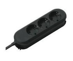 Bachmann lizdų juosta SMART 3 krypčių, juoda 3,0 m, be jungiklio