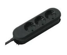 Bachmann lizdų juosta SMART 3 krypčių, juoda 3,0 m, be jungiklio